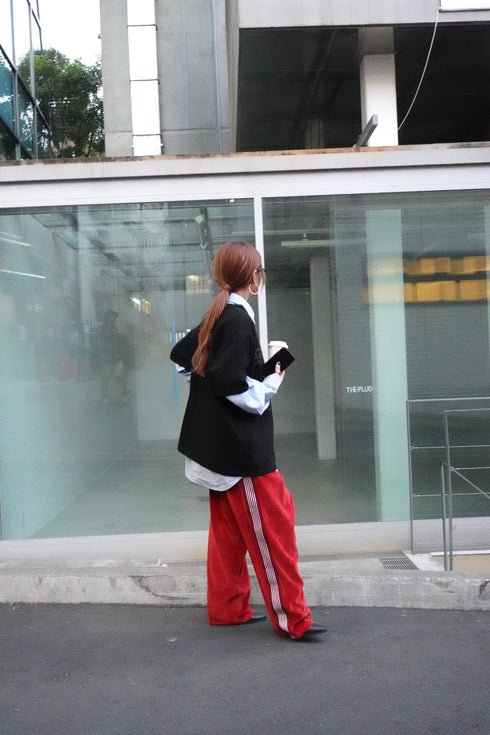 ベロアラインルーズパンツ